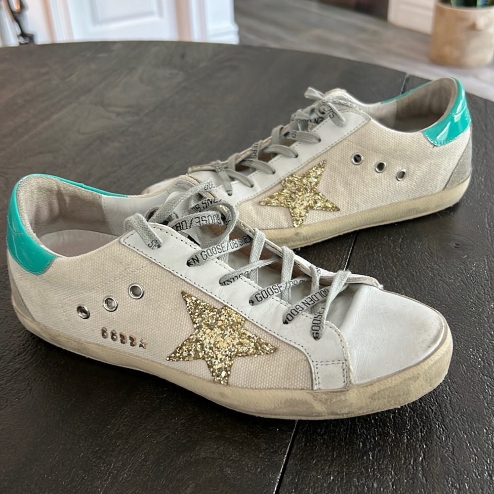 Golden Goose GGDB Canvas & White Superstar Sneakers